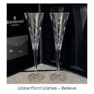 Waterford Crystal Wishes Believe Flutes - Clear